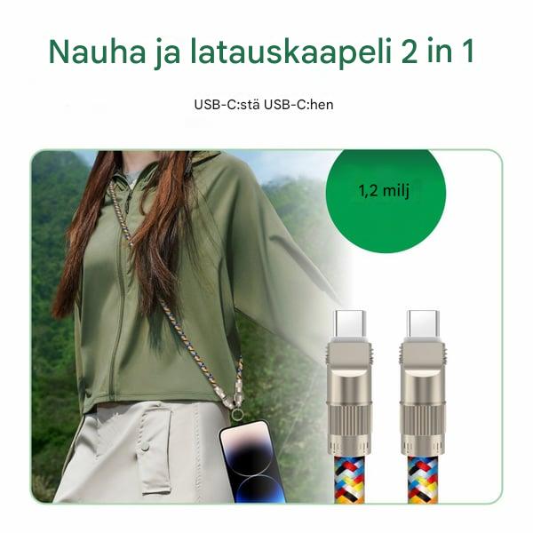 2-in-1 Puhelinnyöri & Latauskaapeli