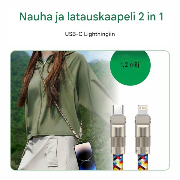 2-in-1 Puhelinnyöri & Latauskaapeli
