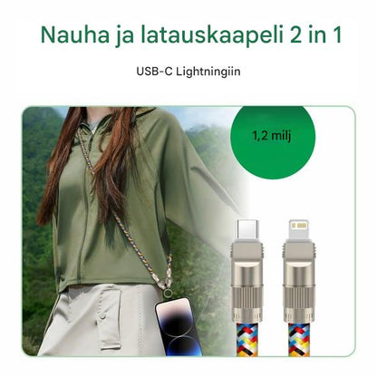 2-in-1 Puhelinnyöri & Latauskaapeli